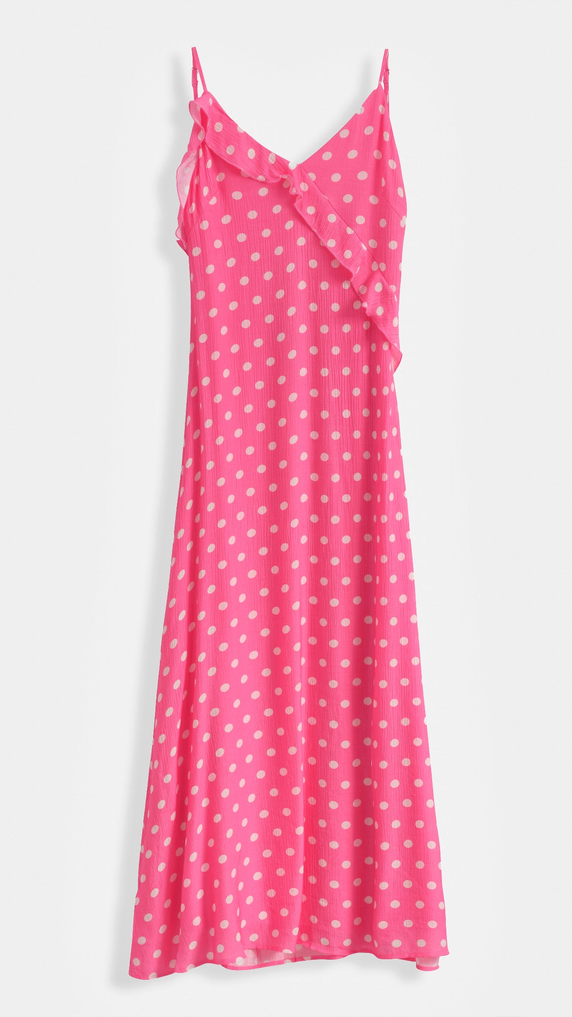 Emer Pink Polka Dot Midi Dress
