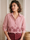 Naomi Embroidered Stripe Shirt