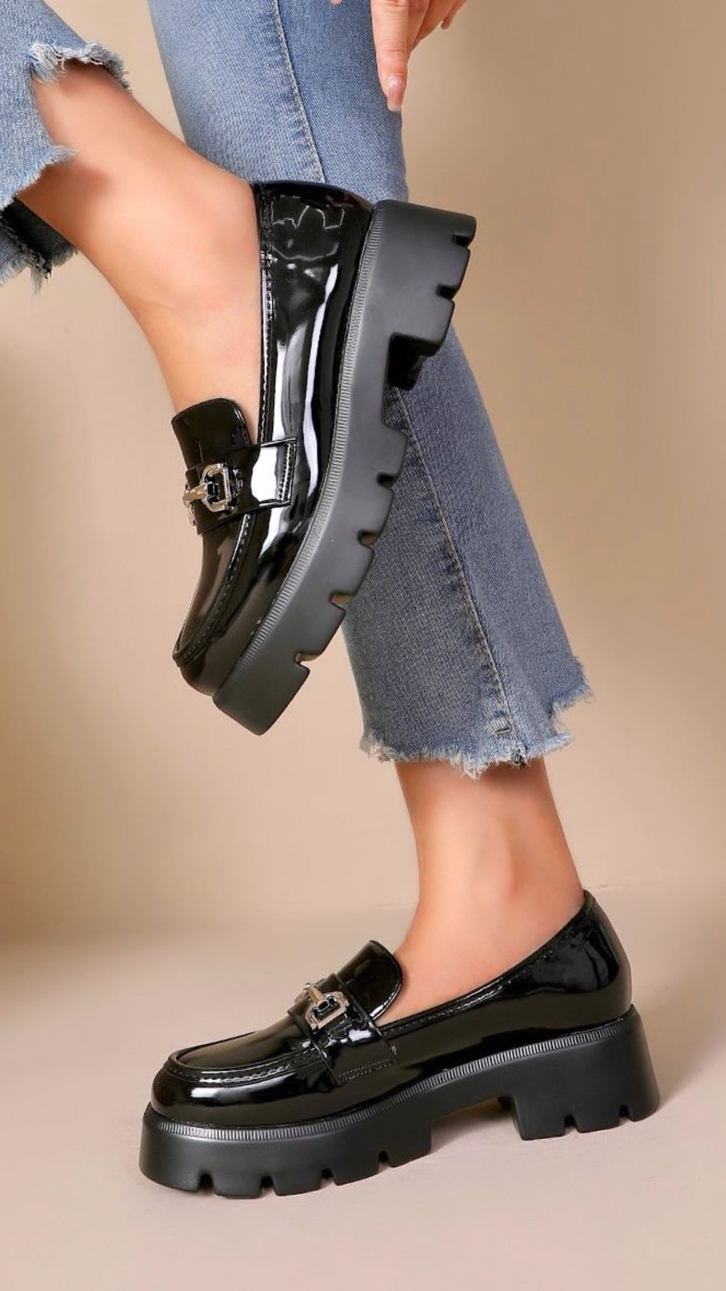 ZARA LOAFER BLACK PU