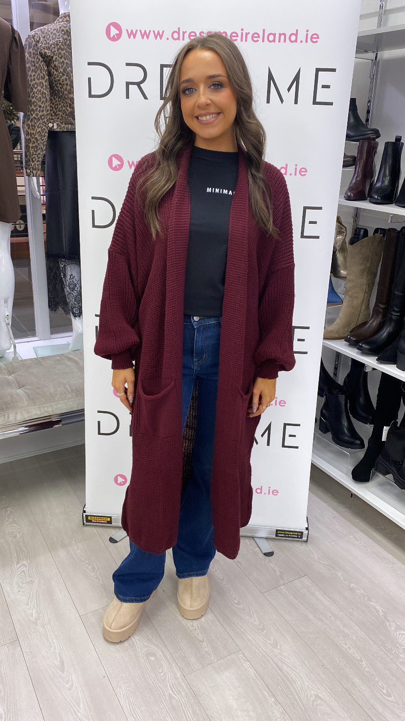 MIA CARDIGAN - BURGANDY