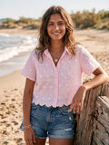 Enya Embroidered Pink Shirt