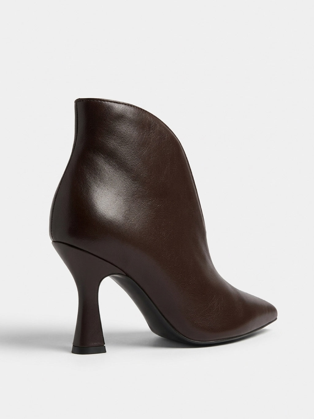 Cressida Pointed-Toe Heeled Ankle Boots – Brown