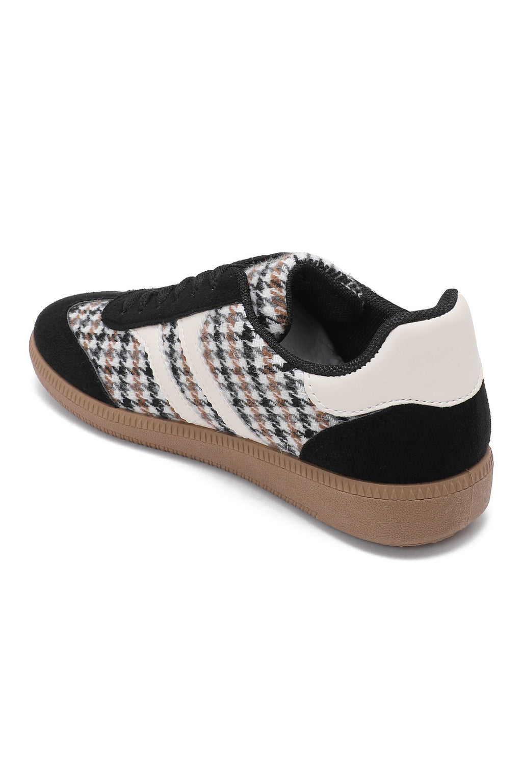 Isabel Check Trainers – Black