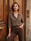 Sophia Check Shirt - Brown