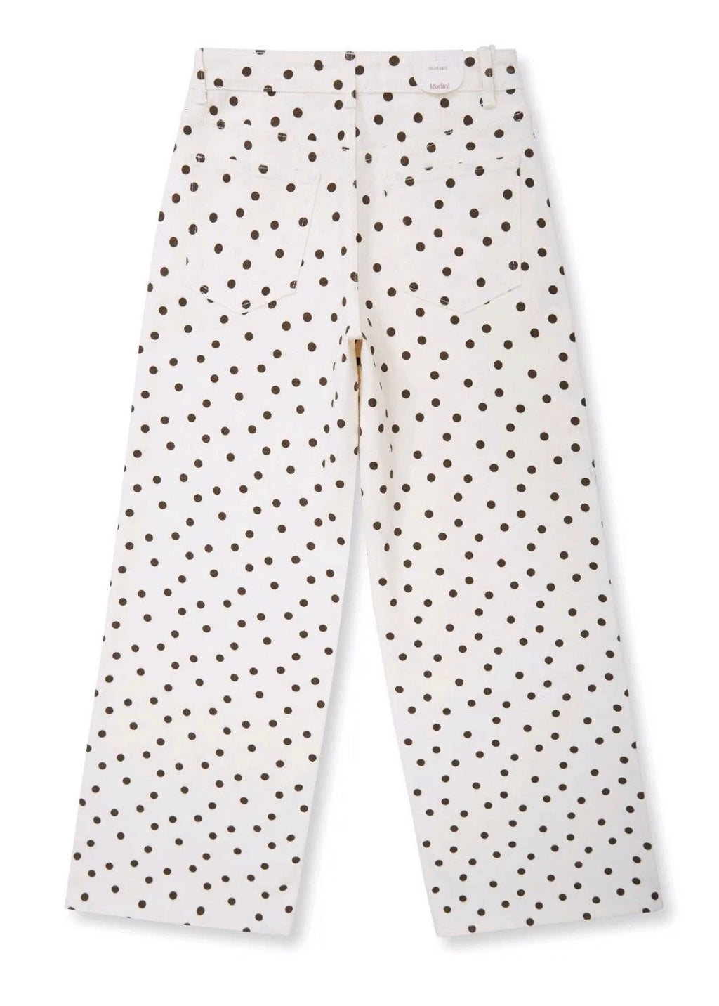 Mary Brown Polka Dot Wide-Leg Jeans