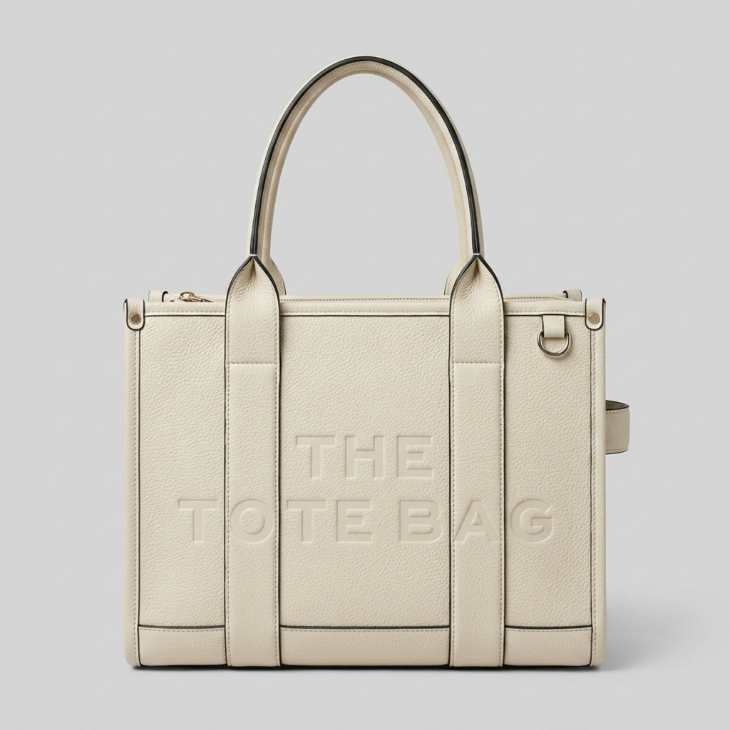 RIA Structured Tote Bag - Beige