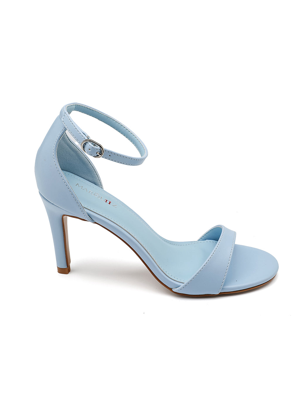 Esme Minimalist Ankle Strap Stiletto Heel Sandal - Blue