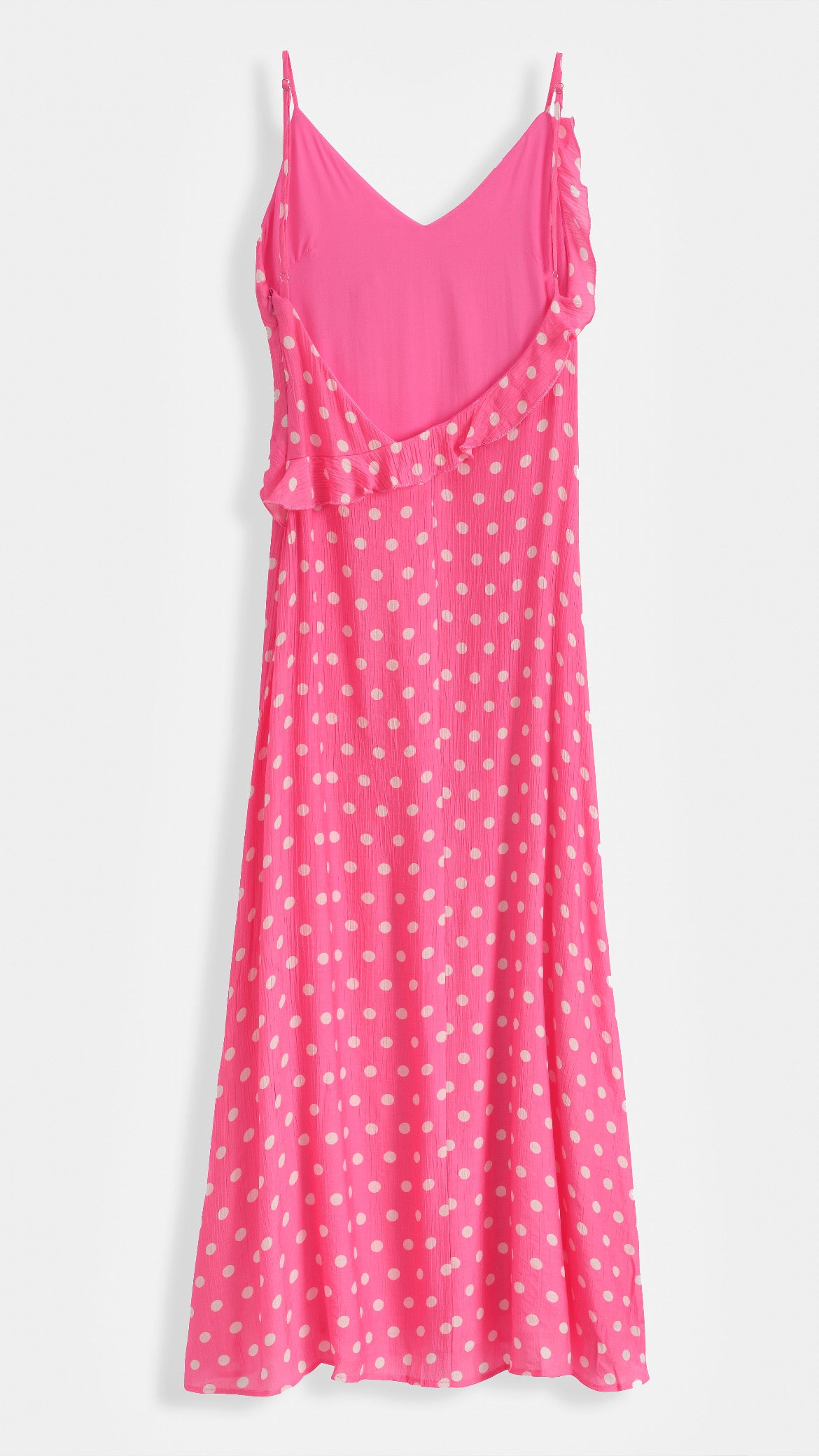 Emer Pink Polka Dot Midi Dress