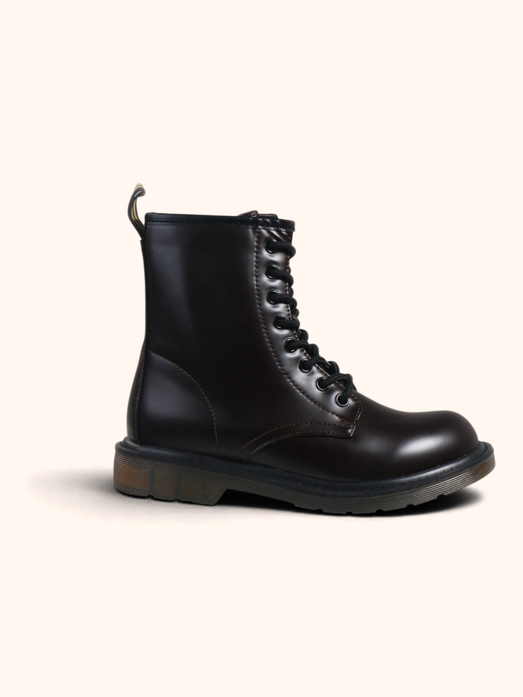 Uma Lace-Up Combat Boots - Brown