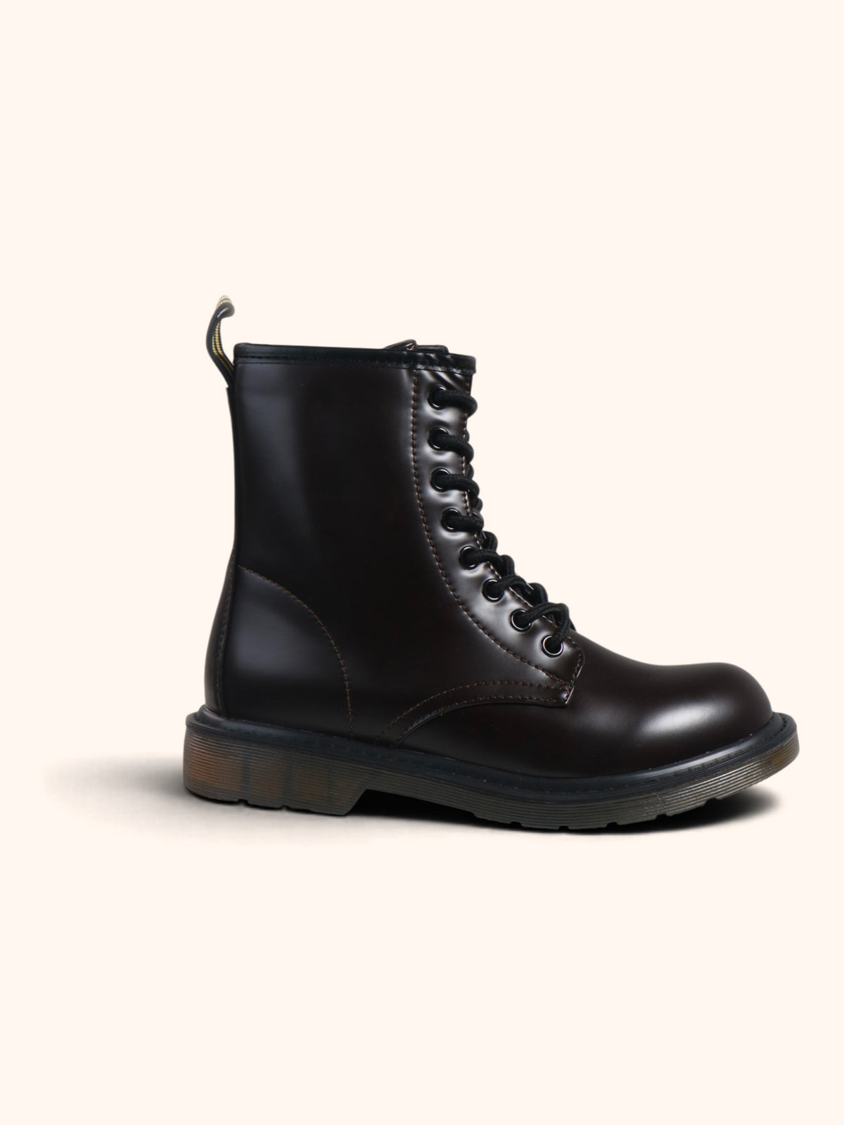 Uma Lace-Up Combat Boots - Brown