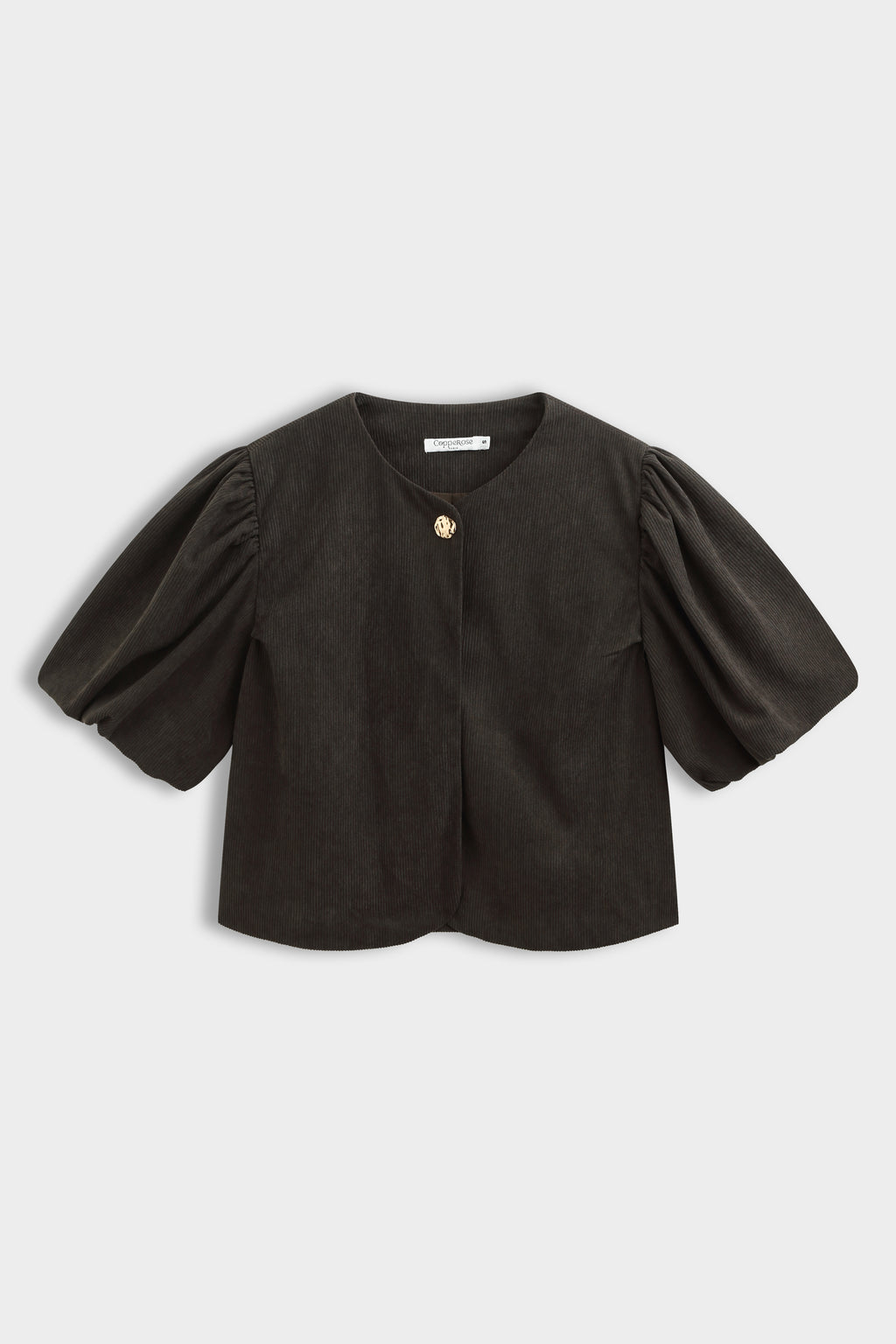 Fiadh Corduroy Puff Sleeve Jacket - Brown