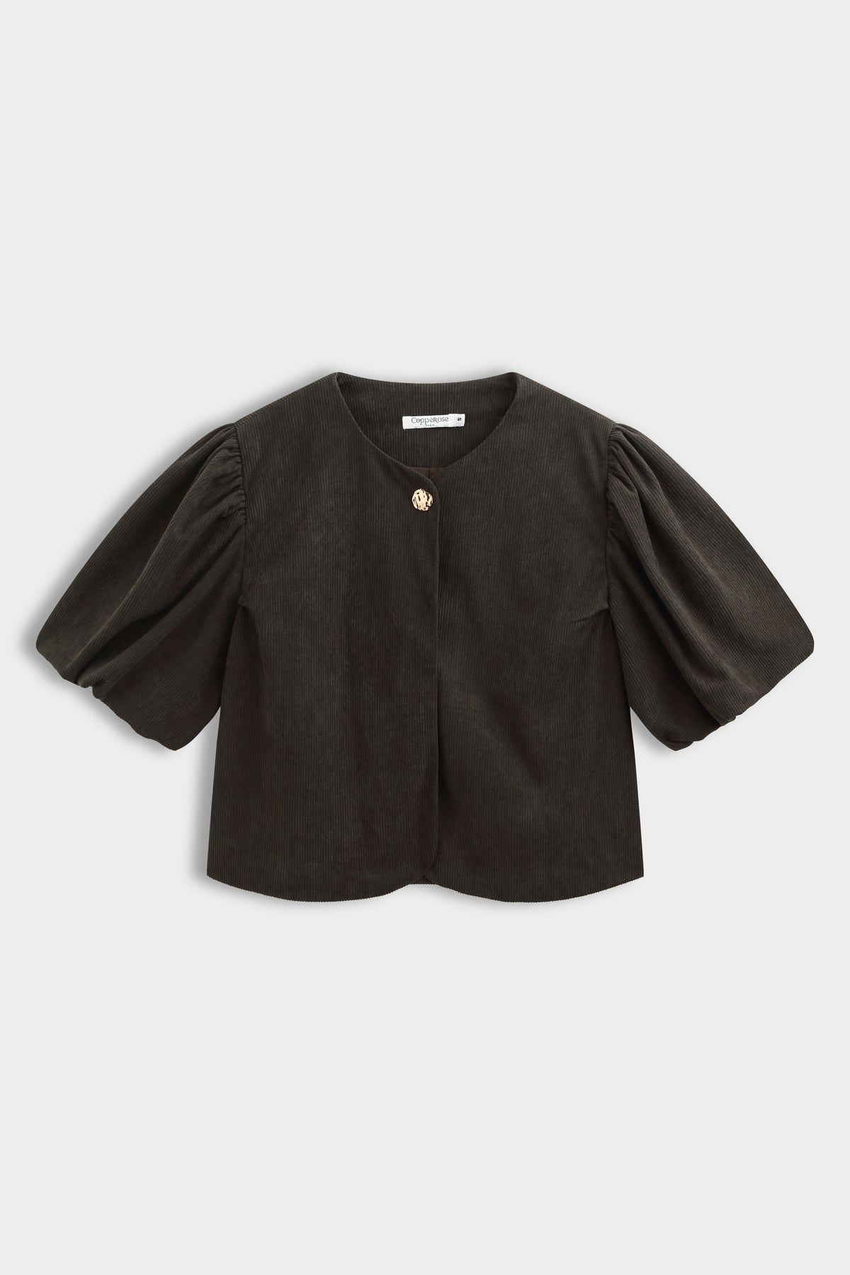 Fiadh Corduroy Puff Sleeve Jacket - Brown