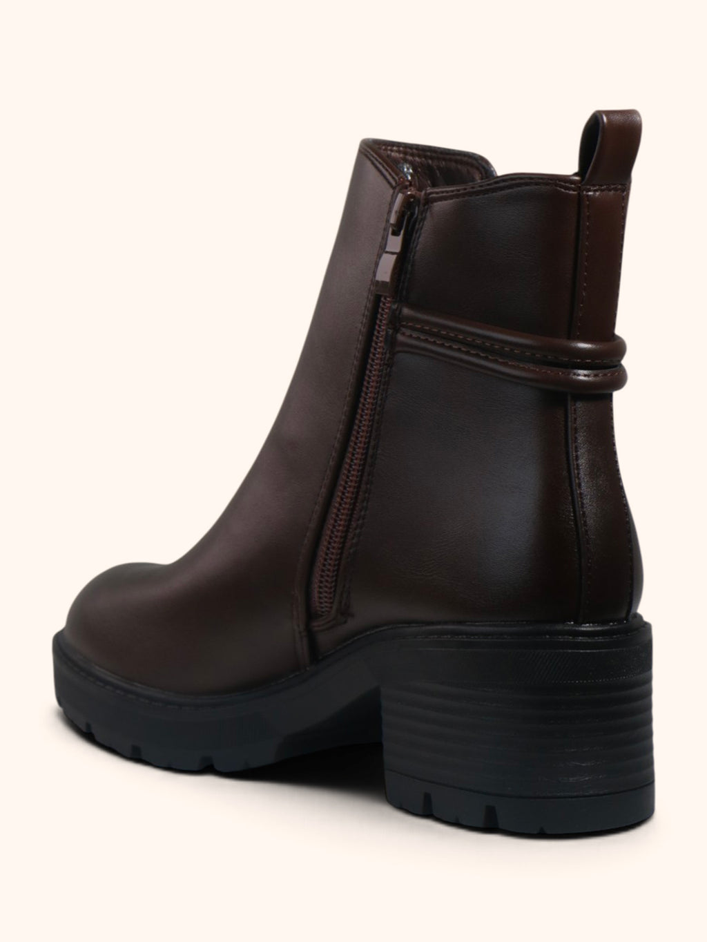 Primrose Buckle Detail Chelsea Ankle Boots - Brown