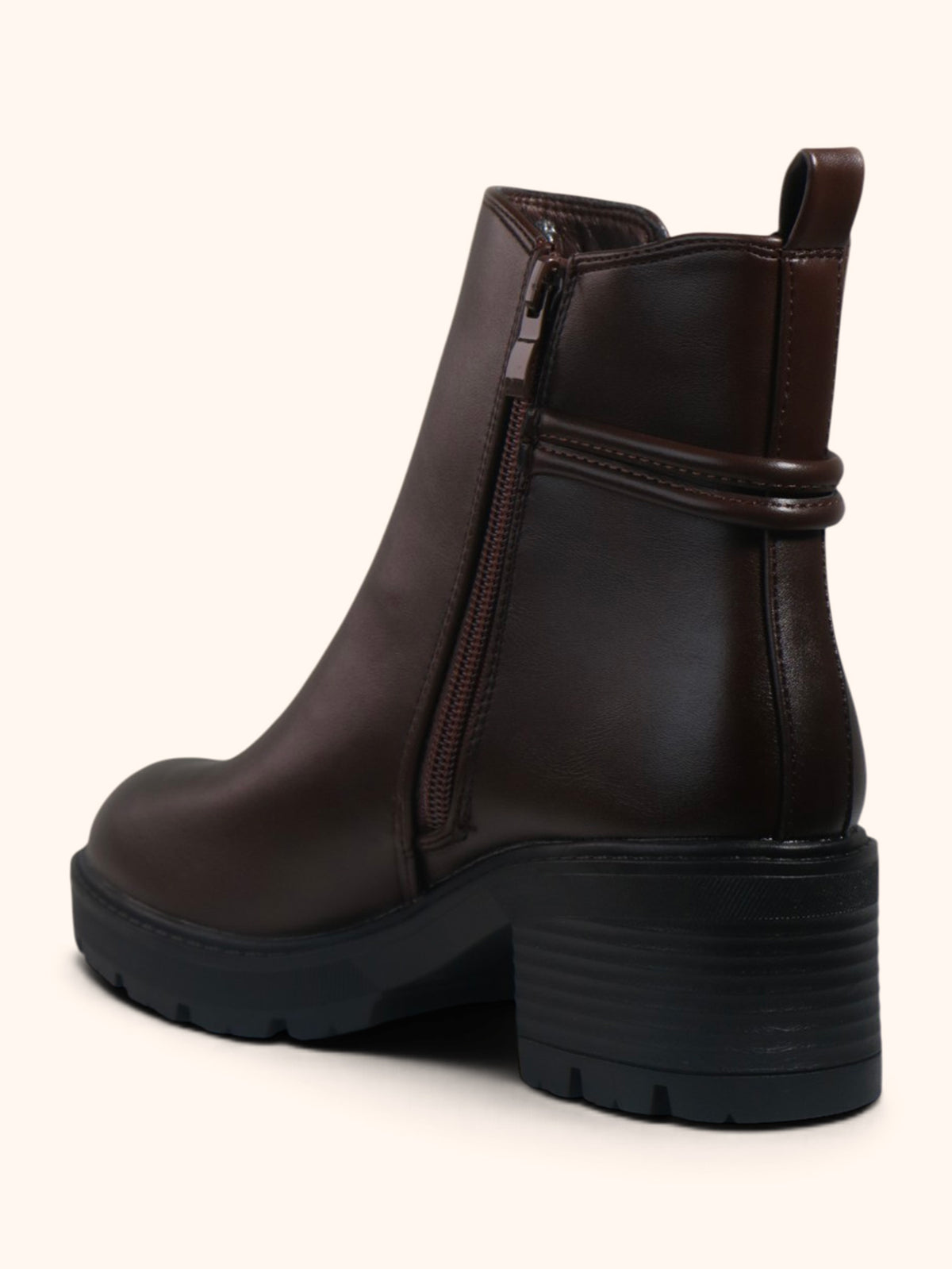 Primrose Buckle Detail Chelsea Ankle Boots - Brown