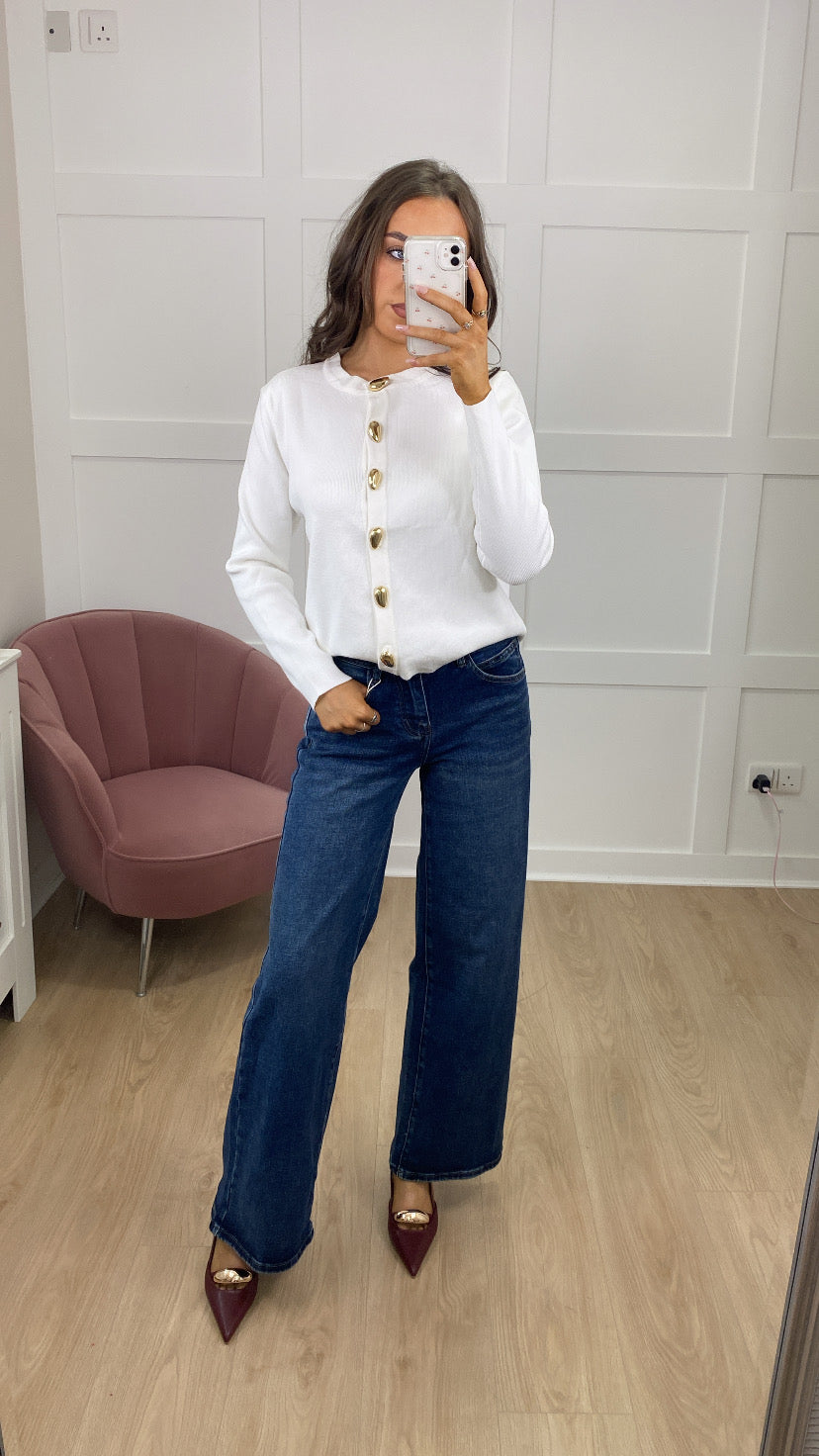 VALERIE WHITE CARDIGAN