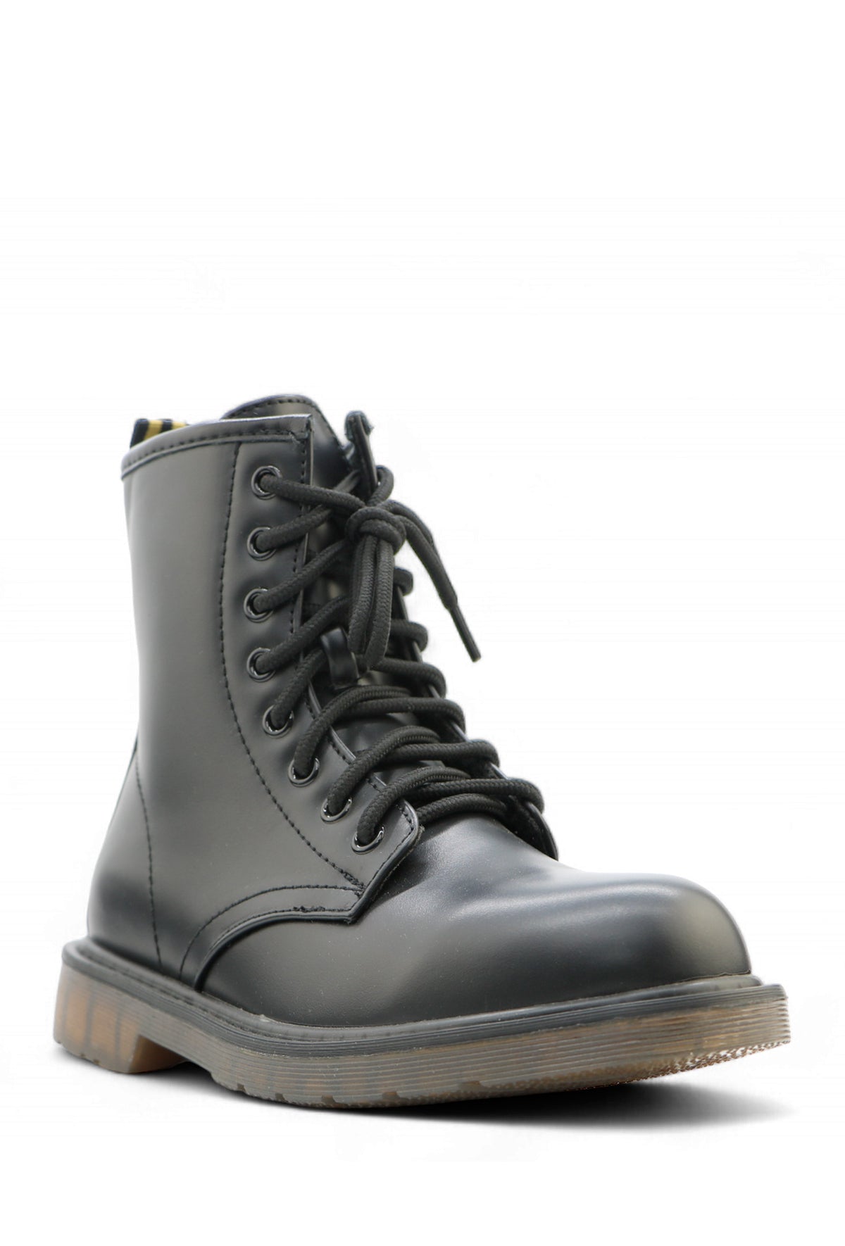 Uma Lace-Up Combat Boots - Black