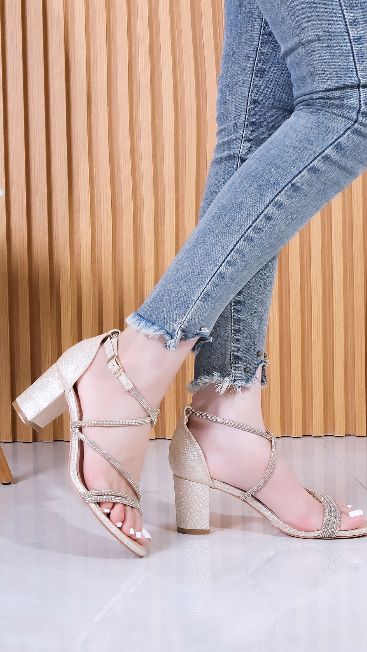 SHANNON HEELS - ROSE GOLD