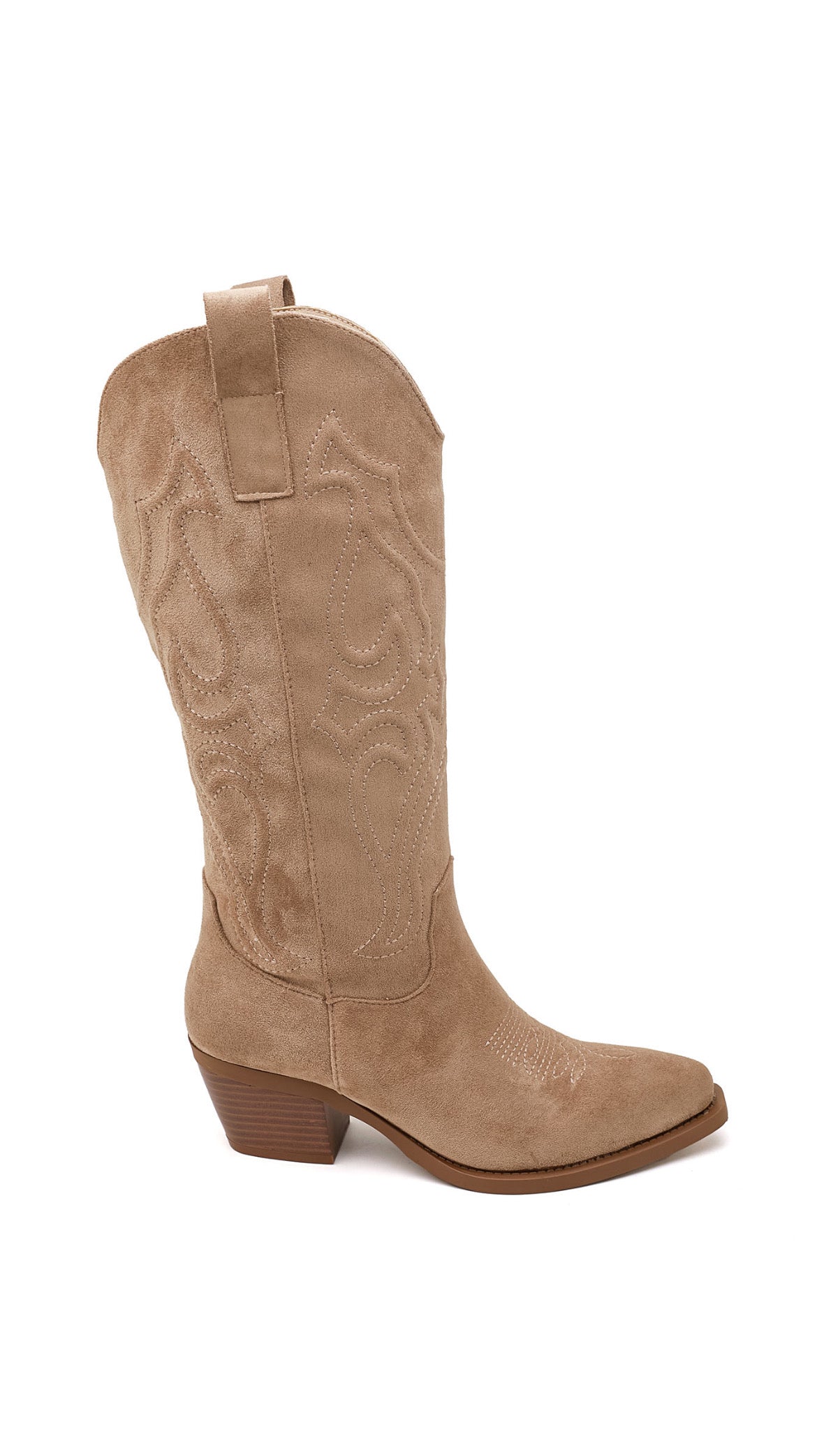ROSIE COWBOY WESTERN BOOTS - KHAKI