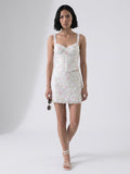 Freya Floral Lace Two-Piece Set – Corset Top & Mini Skort