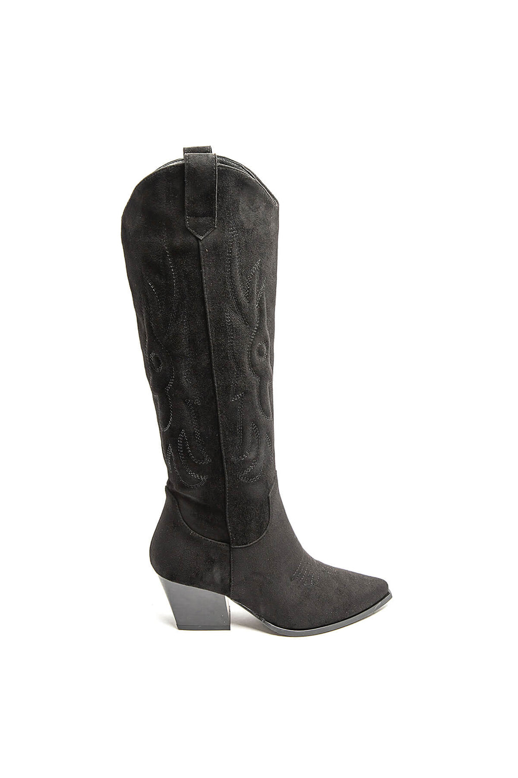 EVE COWBOY WESTERN BOOTS - BLACK