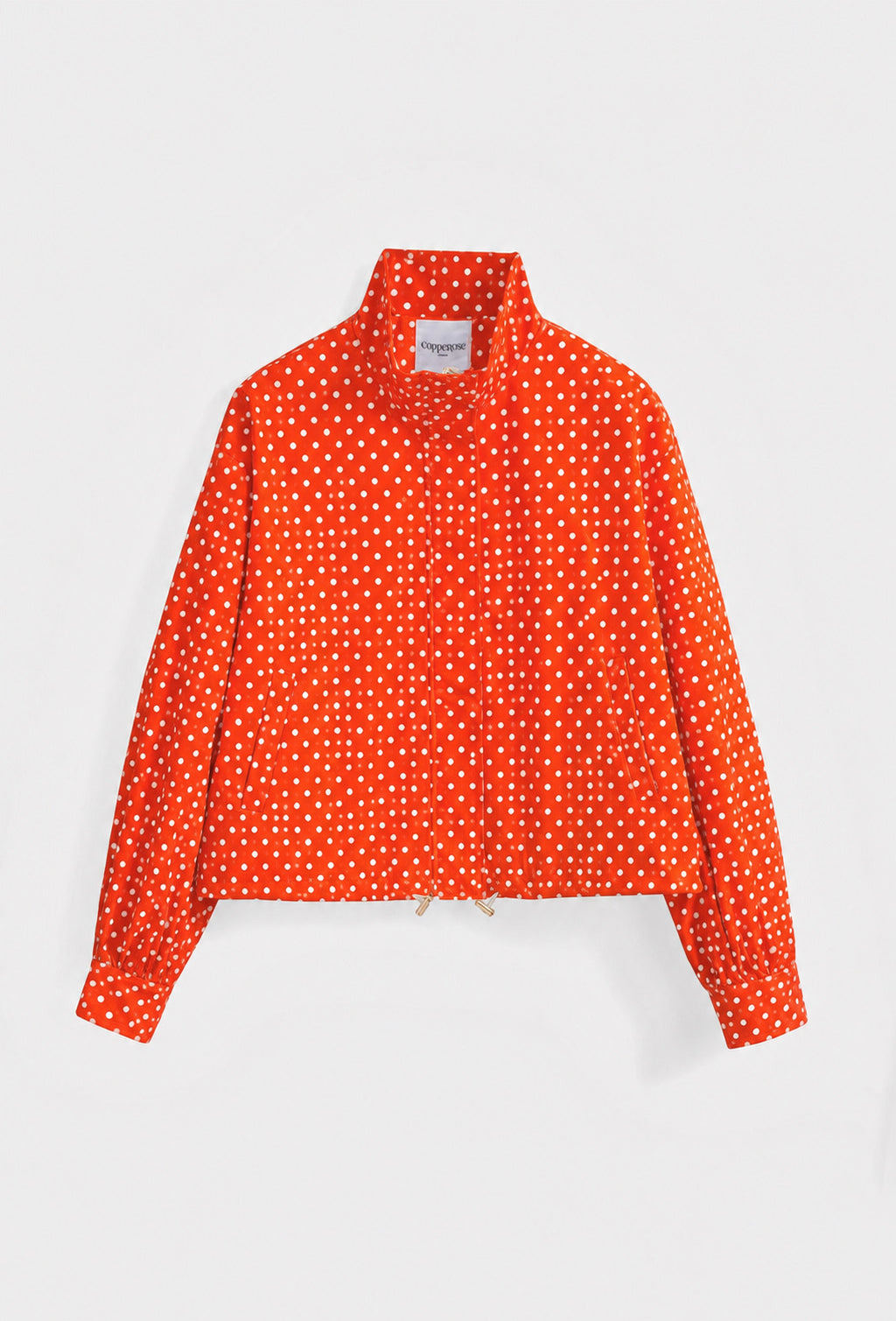 Elara Polka Dot Lightweight Jacket - Red