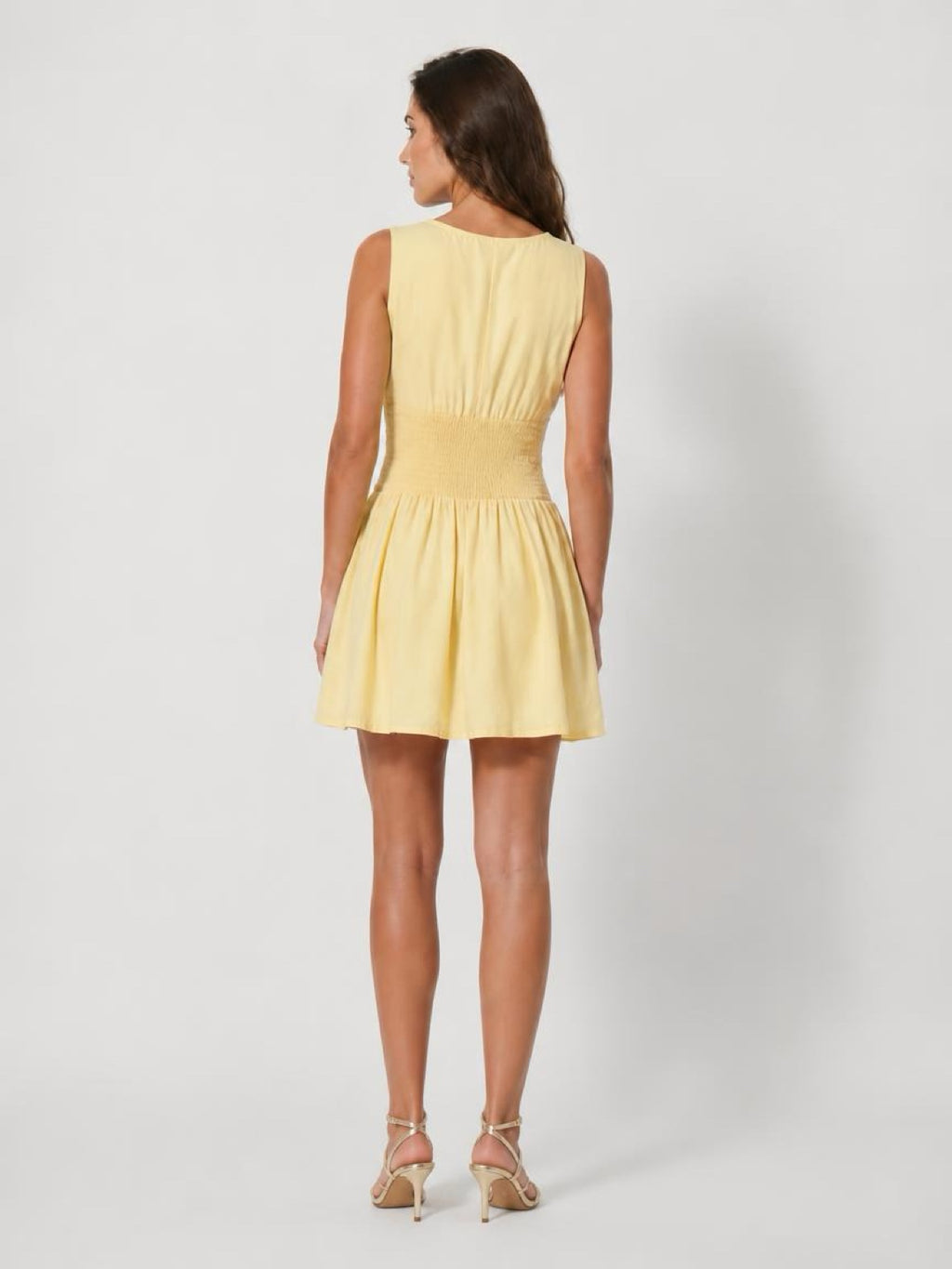 Penelope Butter Yellow Corset Mini Dress
