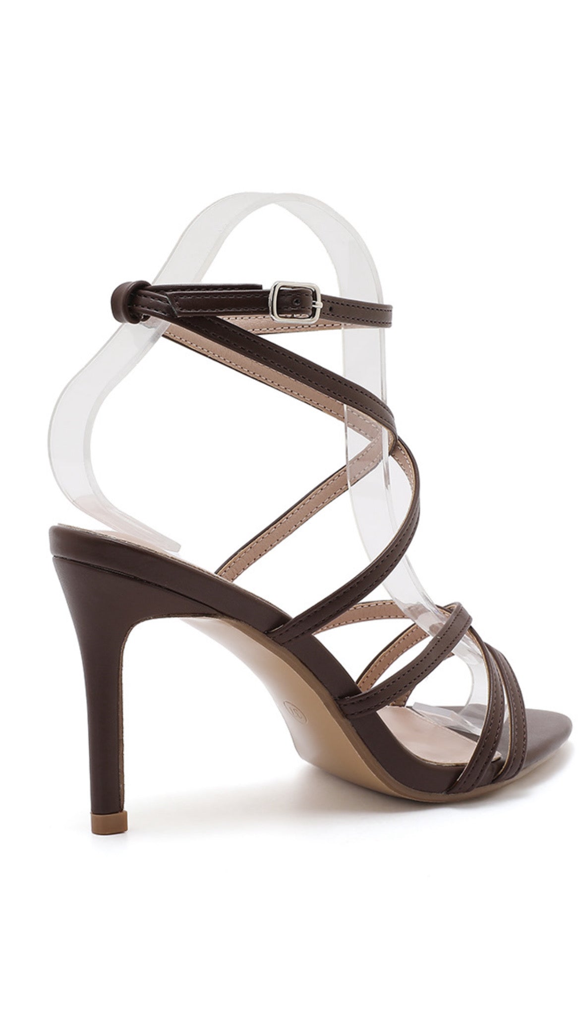 Alara Brown Strappy Heel – Timeless Stiletto Sandal