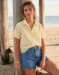Cleo Lemon Broderie Anglaise Shirt