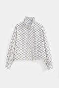 Elara Polka Dot Lightweight Jacket - White