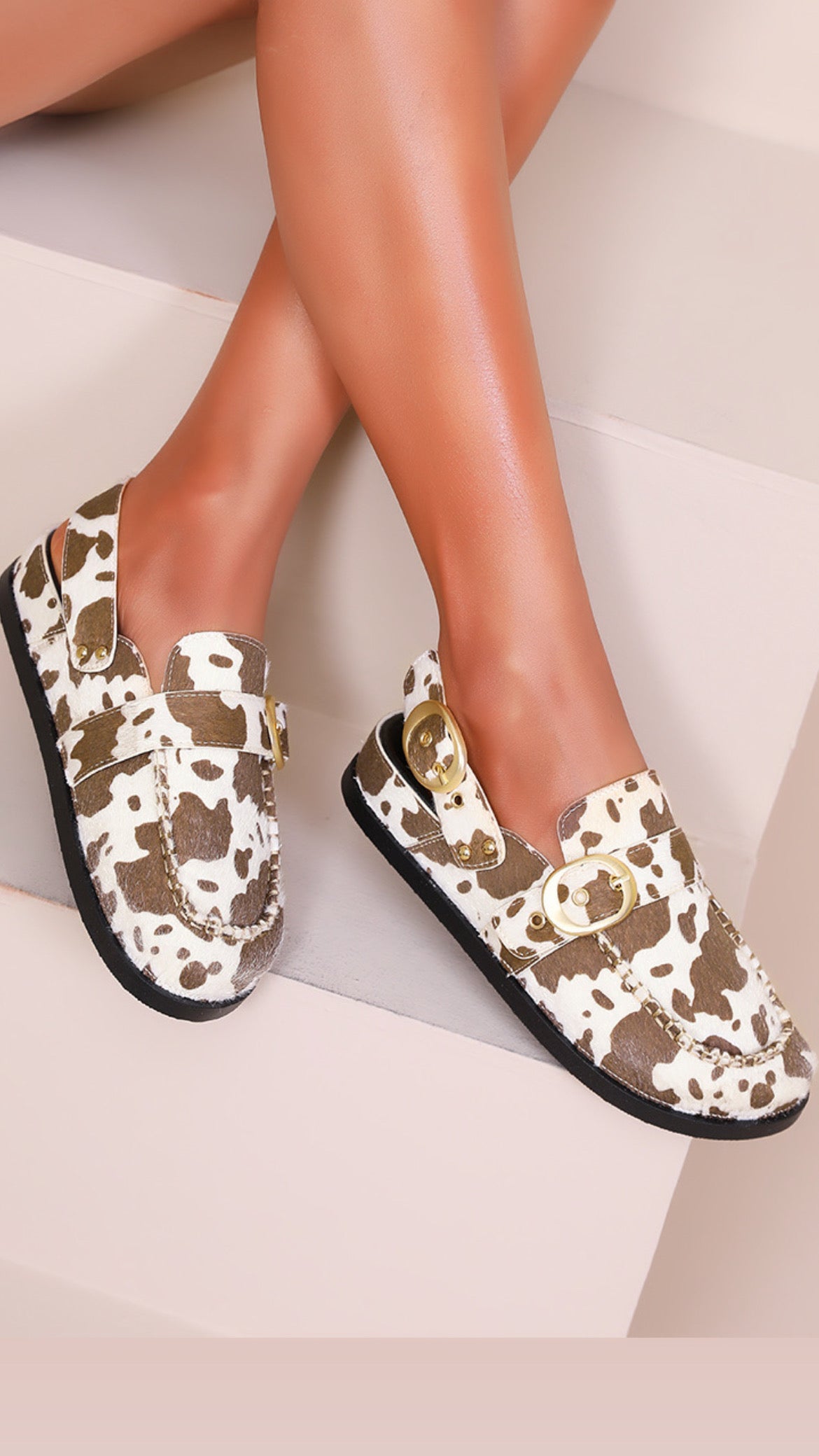 LAURA SHOE COW PRINT