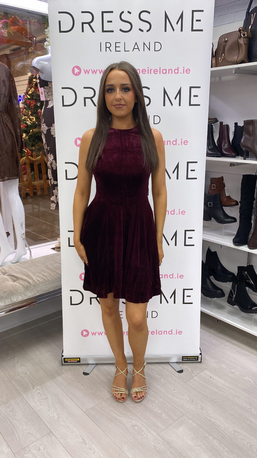 SALLY DRESS - BURGANDY