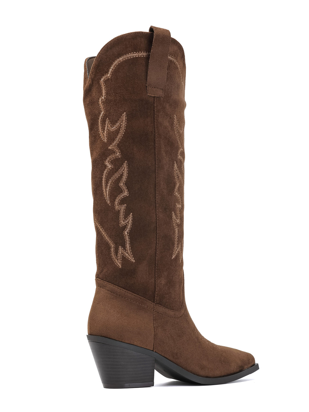 Jessie Western Embroidered Knee-High Cowboy Boots – Camel