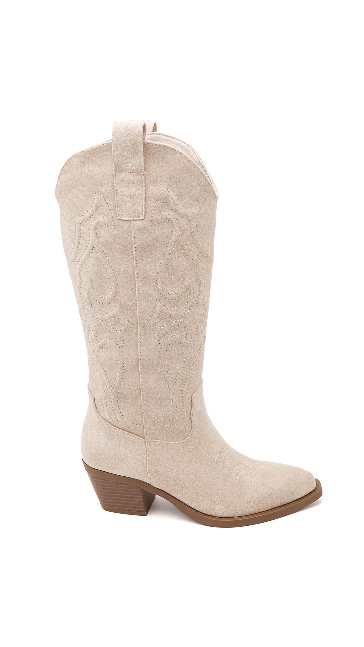 ROSIE COWBOY WESTERN BOOTS - BEIGE