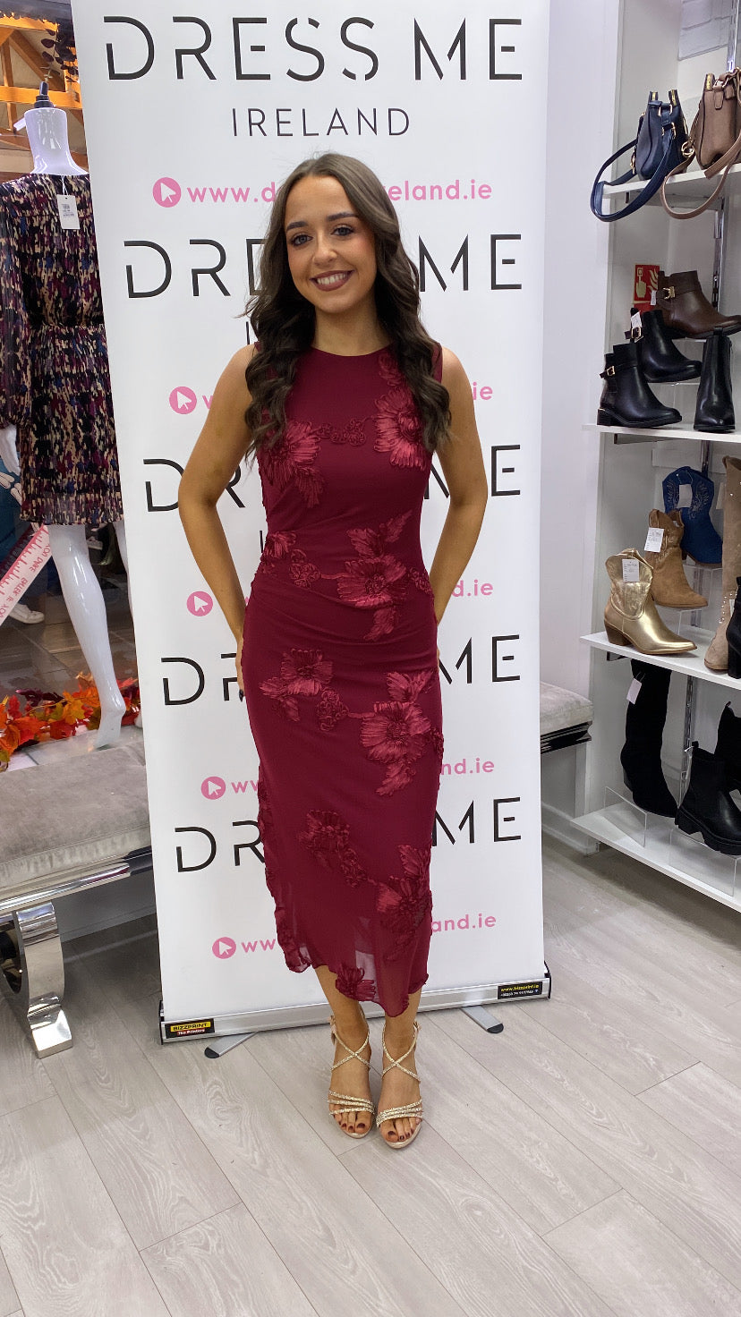 JULIA DRESS - BURGANDY