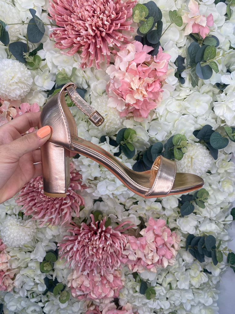 POLLY HEEL IN ROSE GOLD