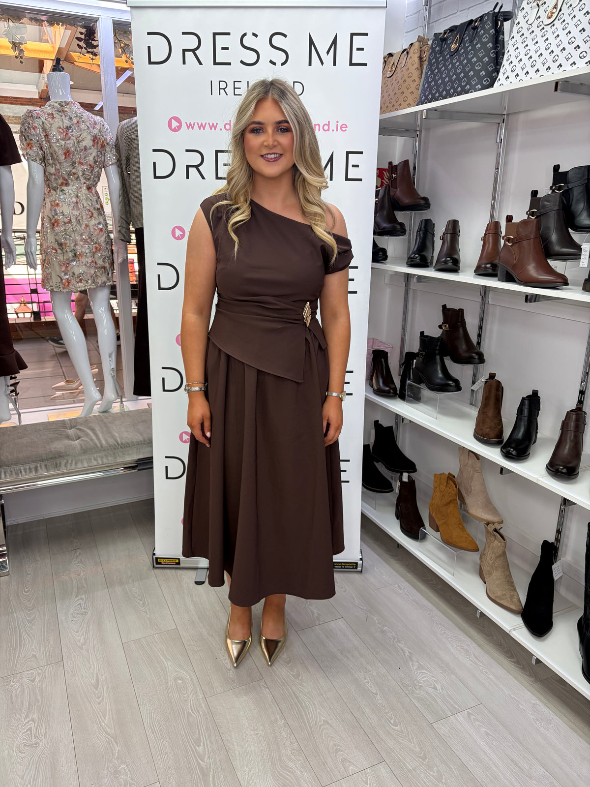 Girl in Mind Simran Dress – Chocolate Brown