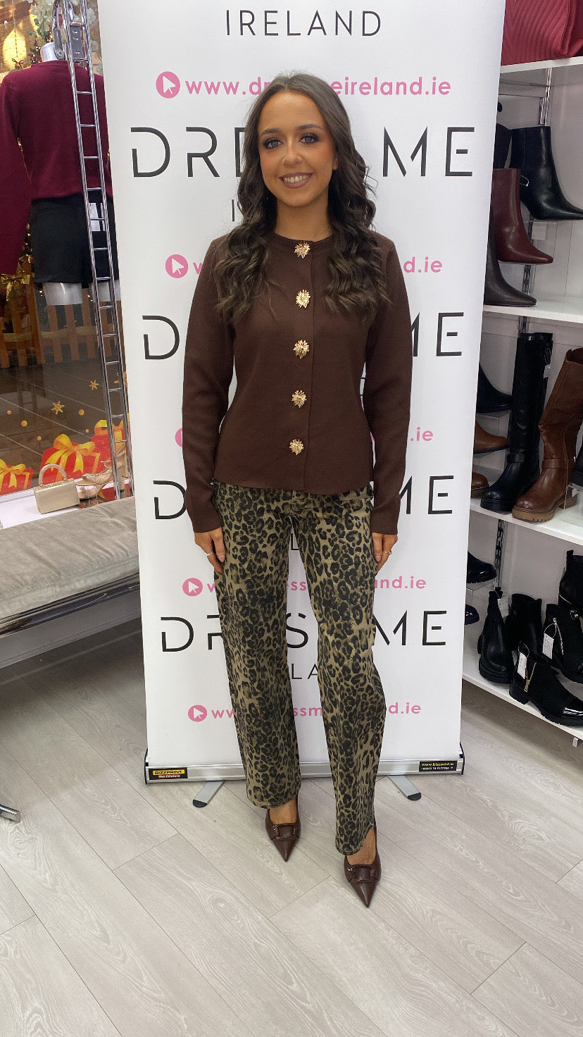 MAXINE CARDIGAN - BROWN