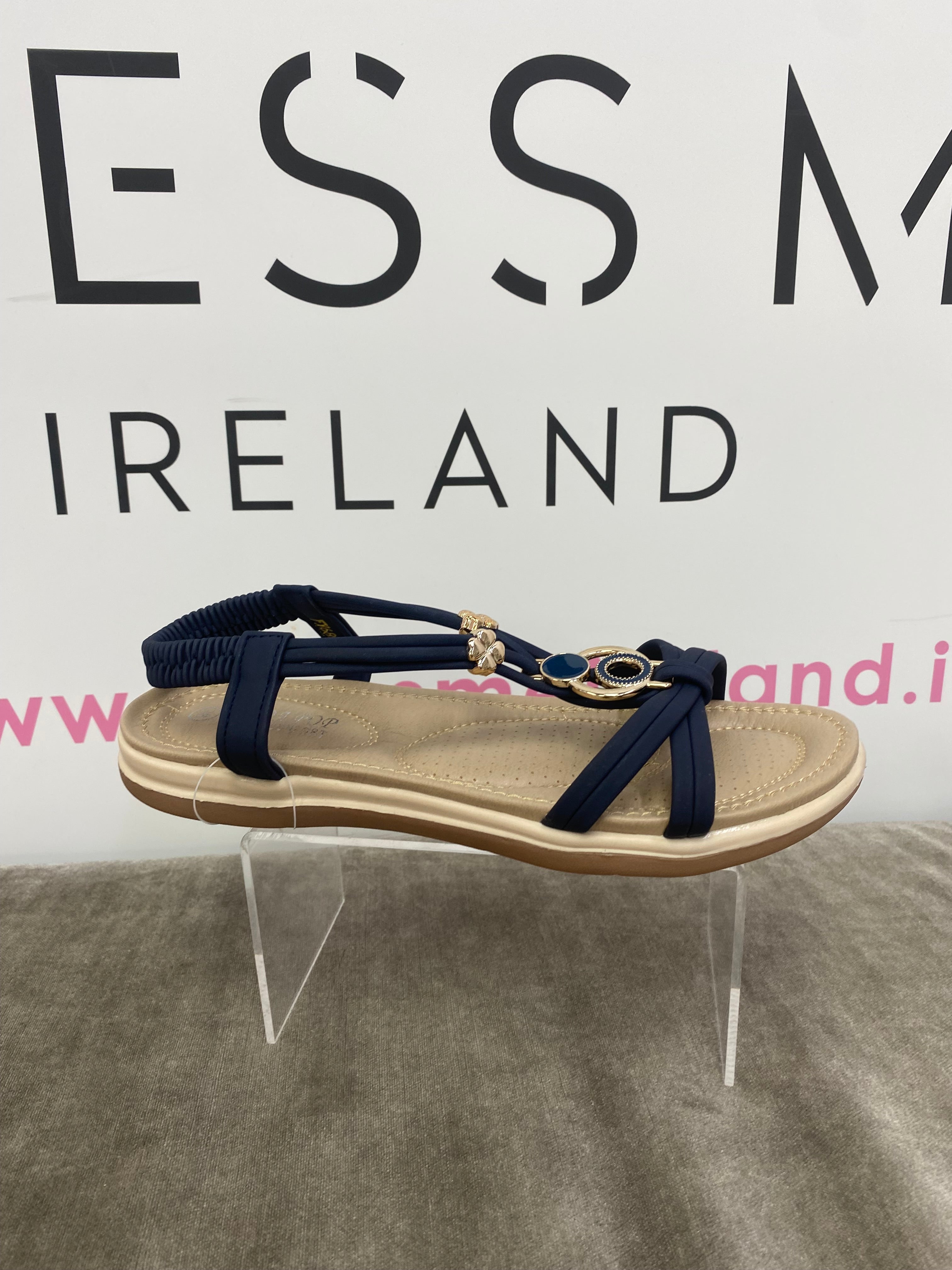 GIA SANDAL - NAVY
