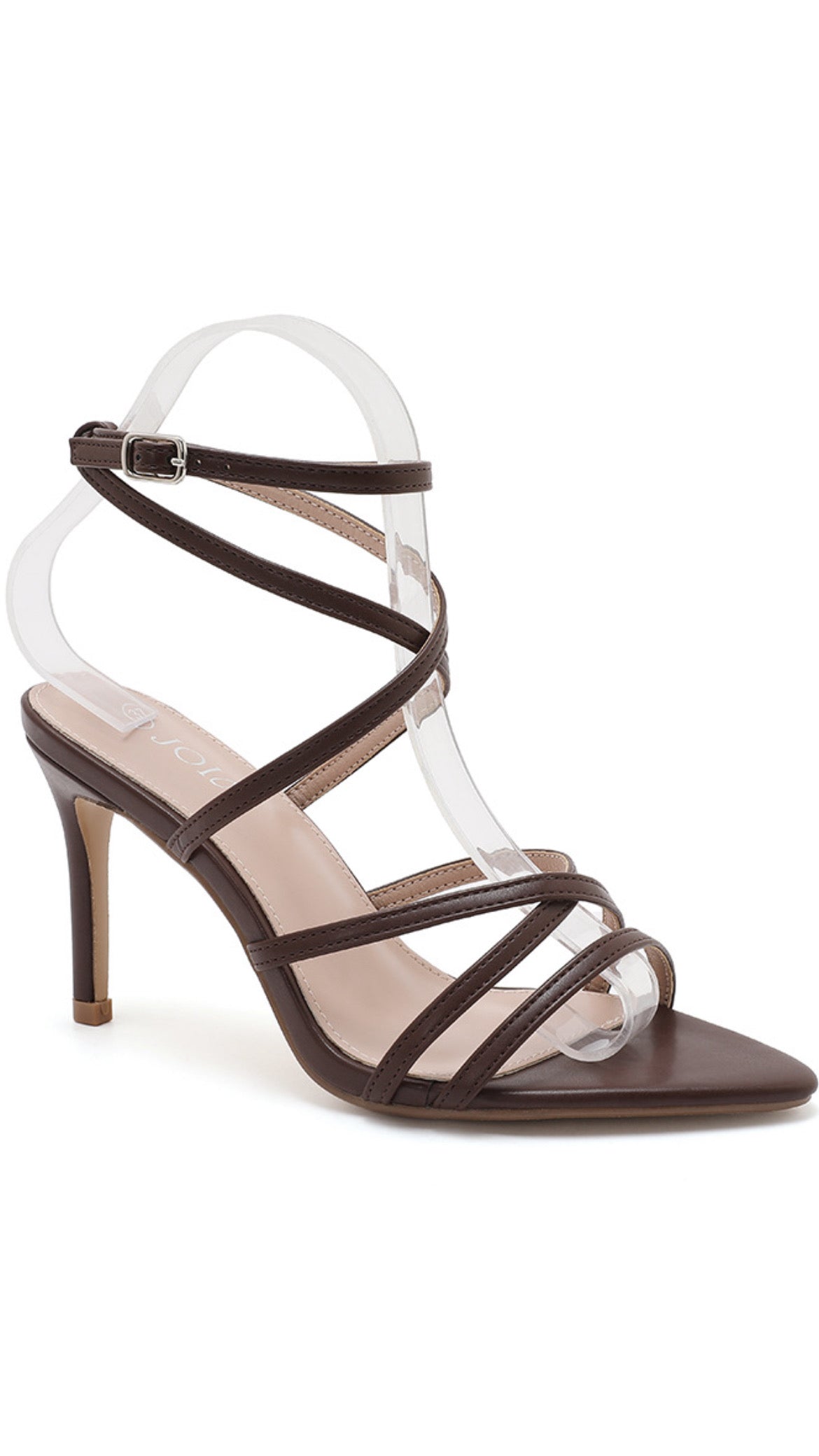 Alara Brown Strappy Heel – Timeless Stiletto Sandal