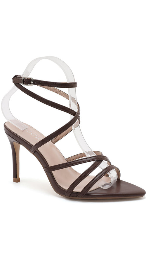 Alara Brown Strappy Heel – Timeless Stiletto Sandal