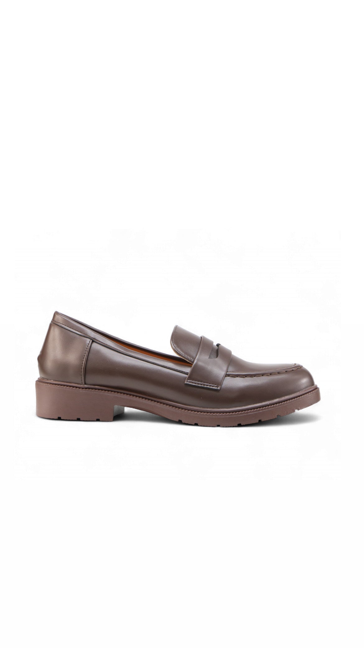 ZOE LOAFER - BROWN PU