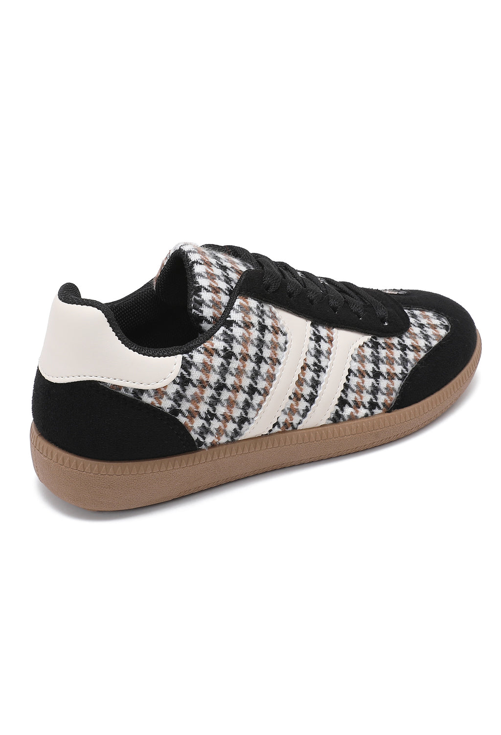 Isabel Check Trainers – Black