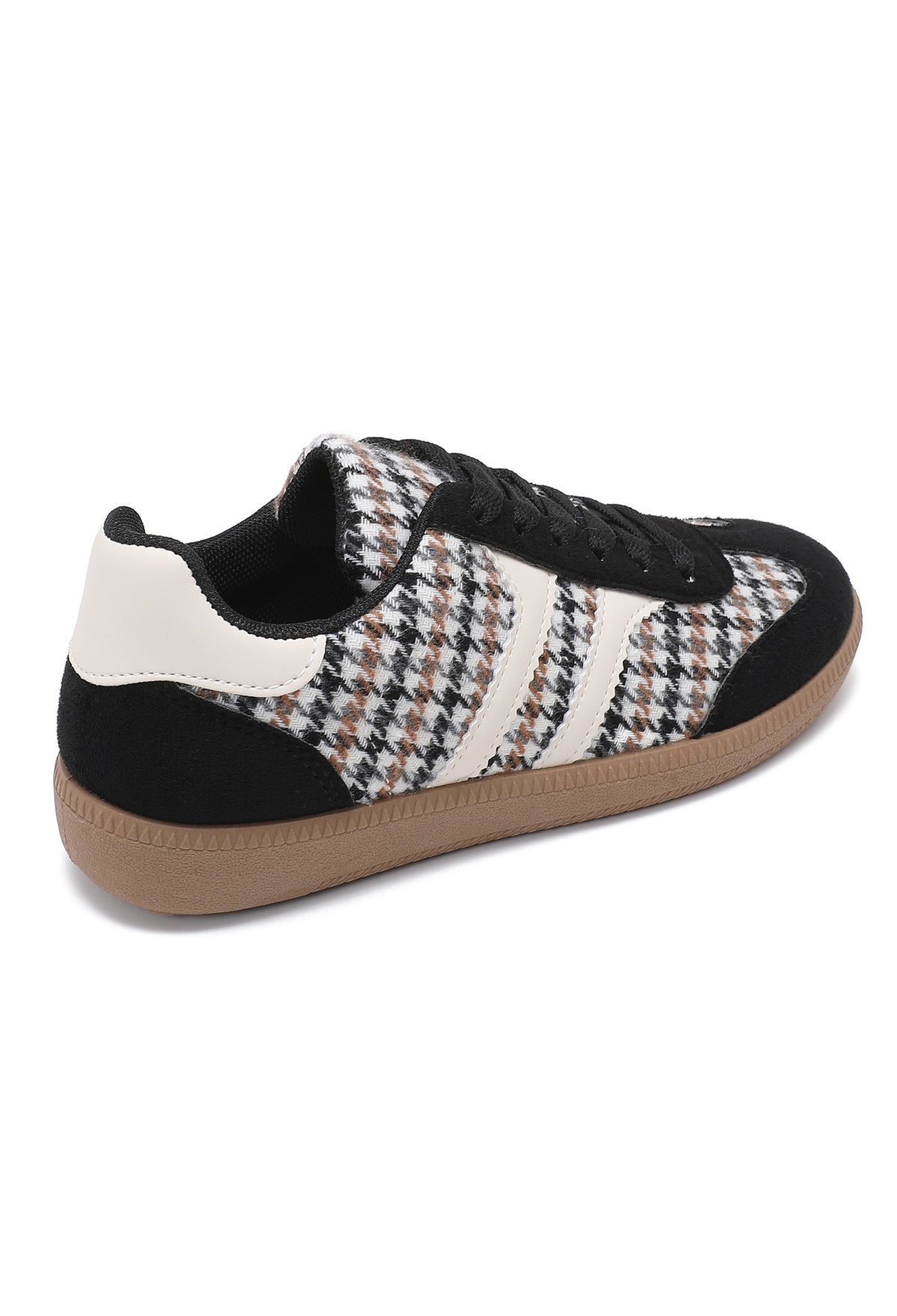 Isabel Check Trainers – Black