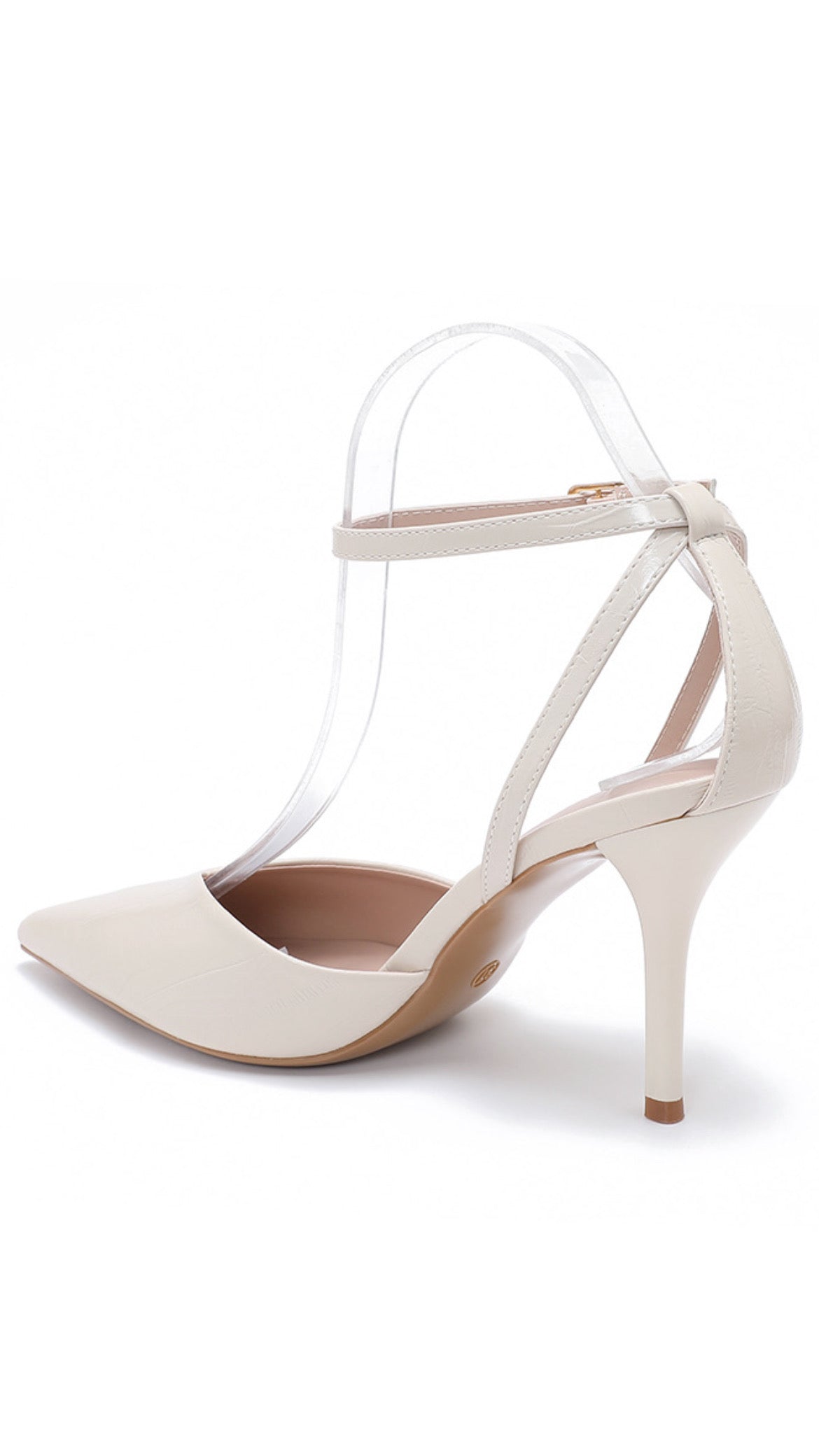 Hannah Beige Strappy Heel – Chic Pointed Toe Stiletto