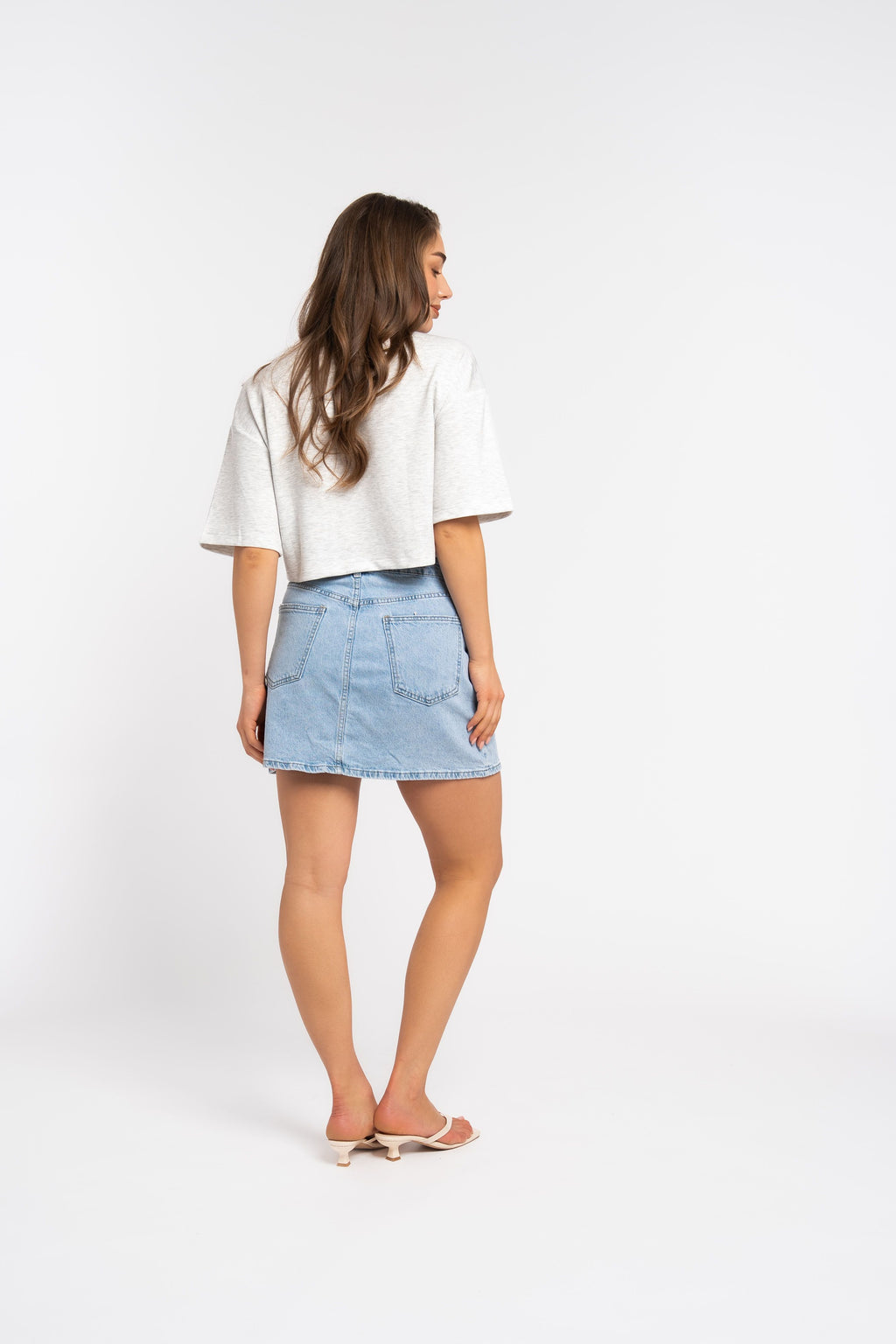 Hallie Denim Mini Skirt – Light Wash