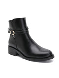 Maura Buckle Ankle Boots – Black