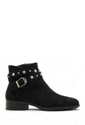 Peggy Black Embellished Ankle Boots