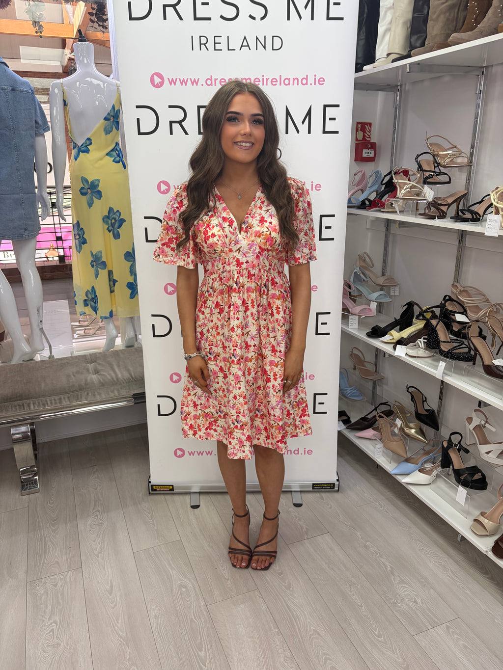 Sunny Dress – Pink Floral Mini Dress