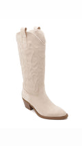 ROSIE COWBOY WESTERN BOOTS - BEIGE