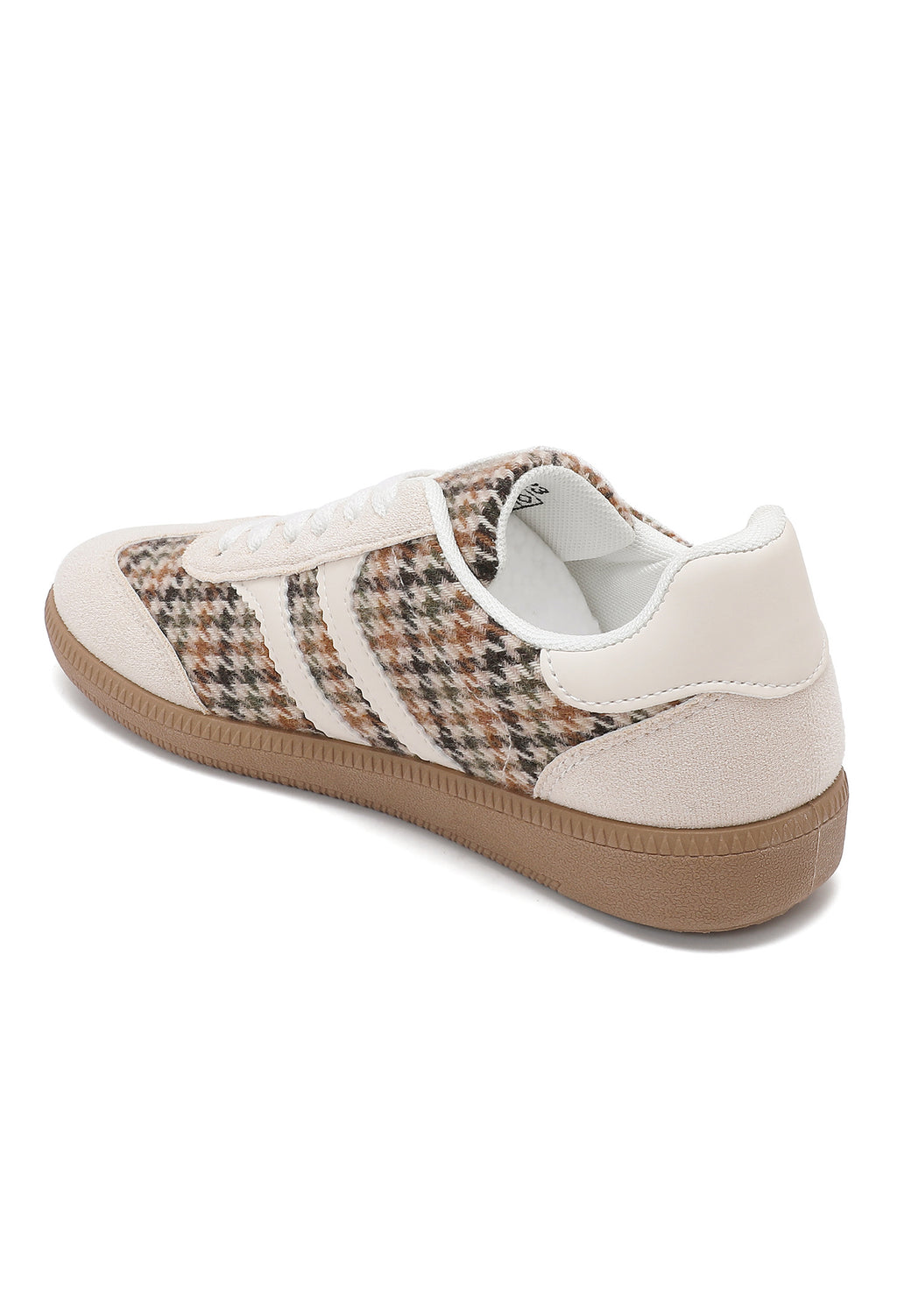 Isabel Check Trainers – Beige